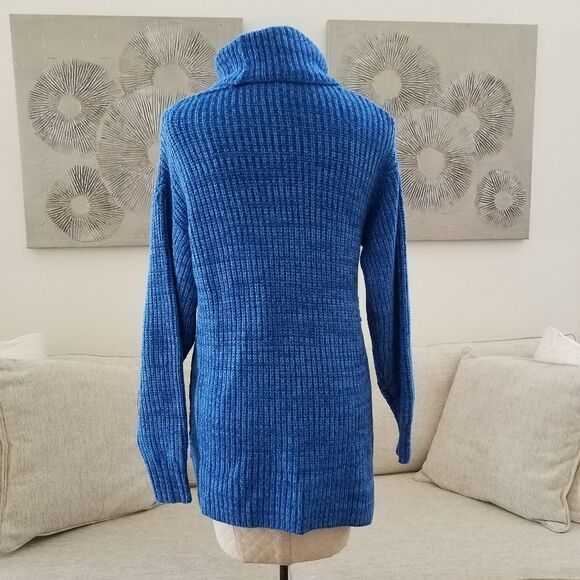 Free People Eleven Turtleneck Tunic Sweater - size XS in Blue - Picture 6 of 8